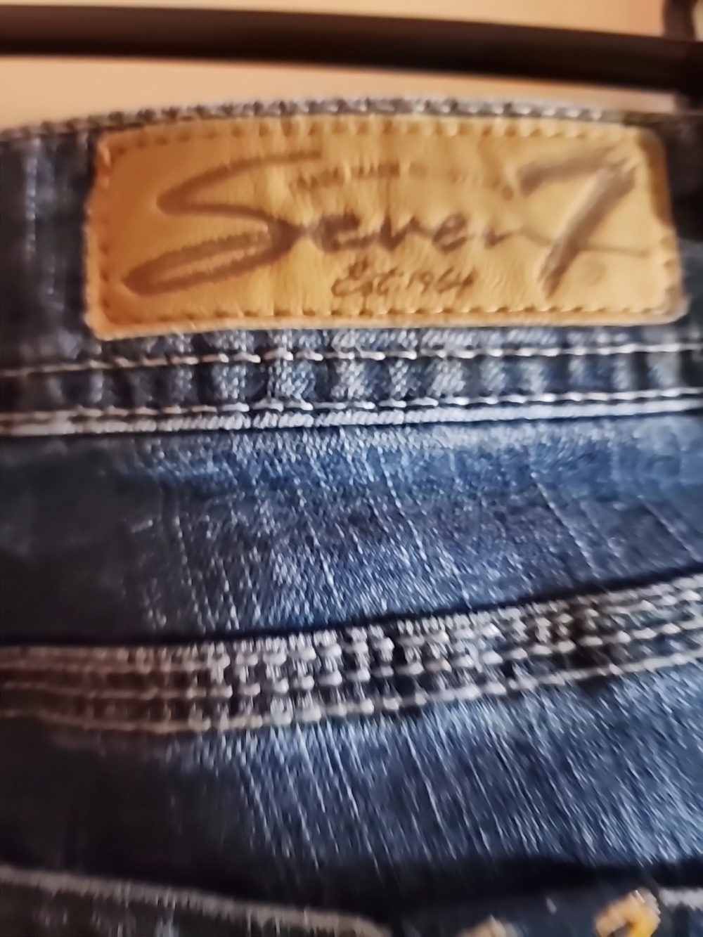 Women's Seven 7 Dark Blue  Bermuda Denim Shorts - Picture 7 of 10